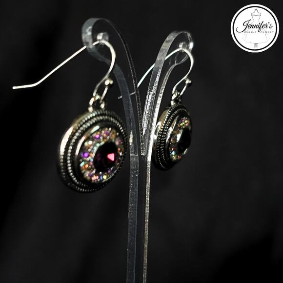 Lia Sophia "Pretty Please" Colorama Silver Cut Crystal Earring & Necklace Set - Picture 10 of 14